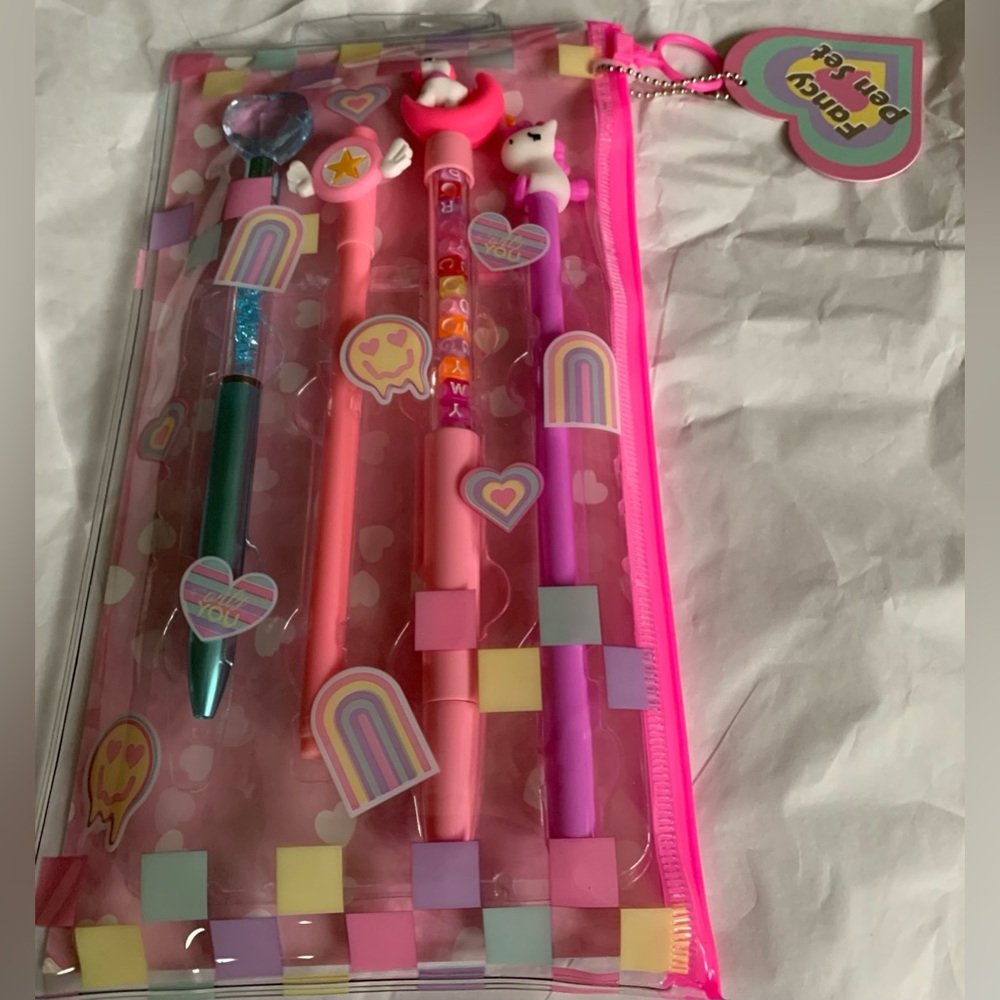 Unicorn and Rainbow Pen Set for Kids